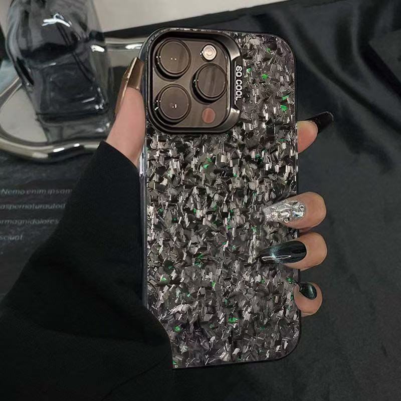 🖤 Coque iPhone Obsidienne – Design 3D givré & protection premium anti - traces - Shopbyshopima